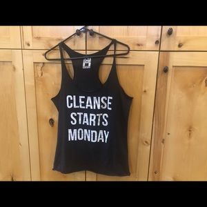 COPY - Women’s Black Tank “Cleanse Starts Monday”…